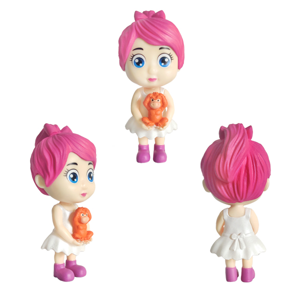 Jouets de collection en plastique pour bébé fille avec accessoires de singe