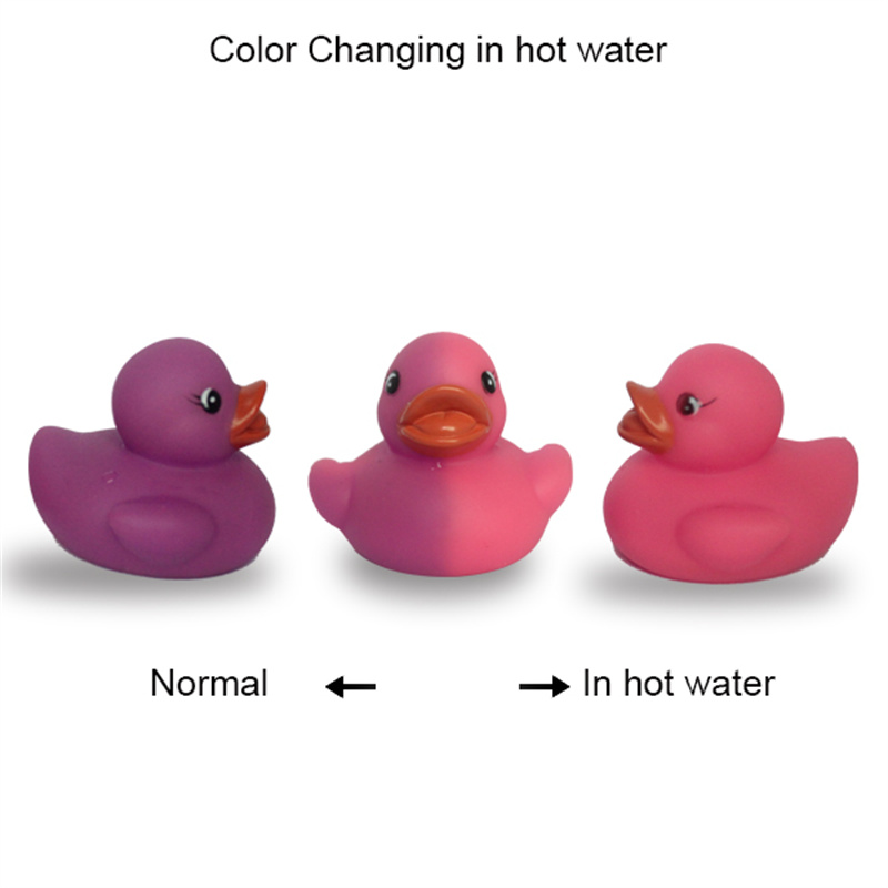 Bath Toy ປ່ຽນສີຢາງ Squeak Duck Baby To2