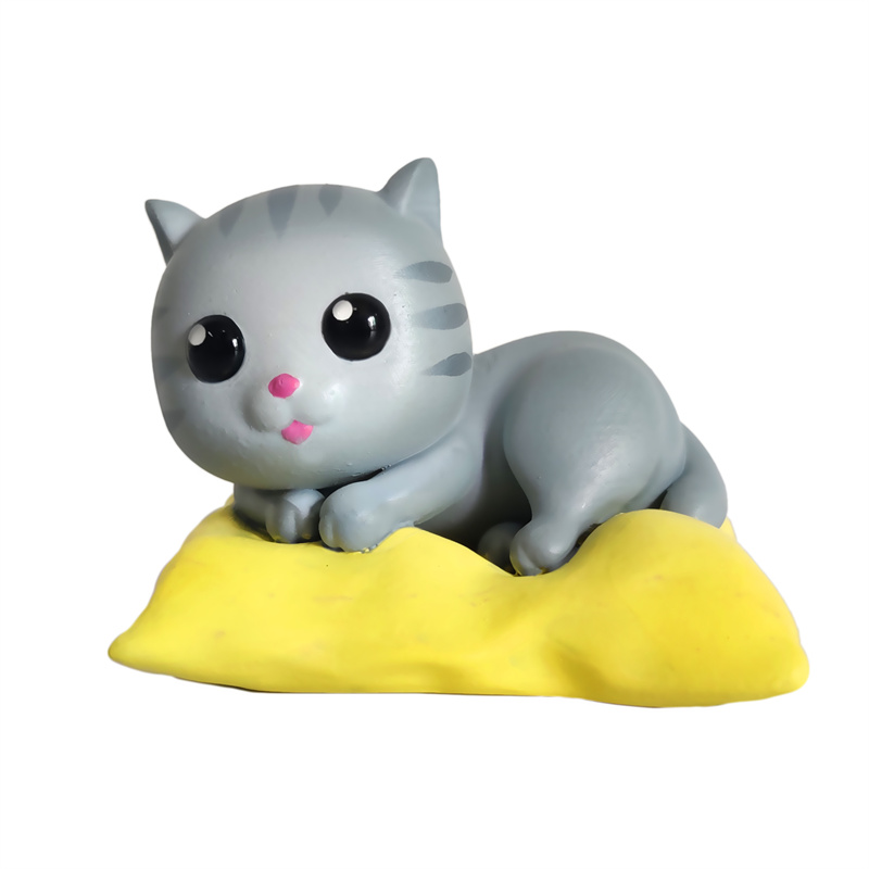 Flocked Cat Toys Cartoon Cat Figur Fuzzy Sweet Ca4