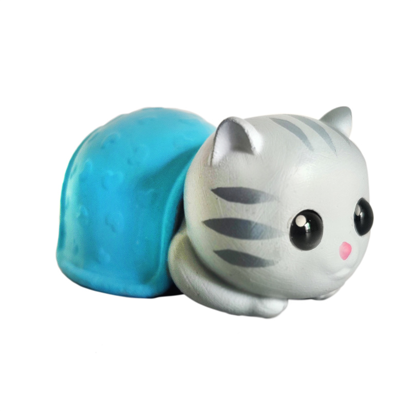 Flokowane zabawki dla kotów kot kreskówkowy rysunek Fuzzy Sweet Ca5