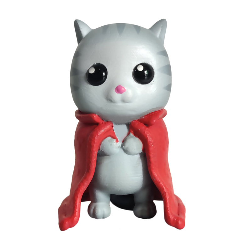 Jucării pentru pisici flocate Figura de pisică de desene animate Fuzzy Sweet Ca6
