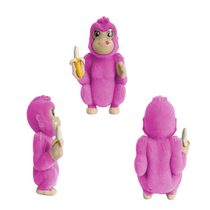 Fuzzy Chimp - Maliit na Plastic Animal Toys WJ0070 Lit2