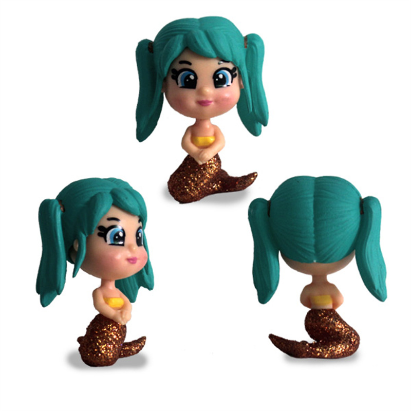 Mini Plastik Putri Duyung Toys pikeun Kids Gift5