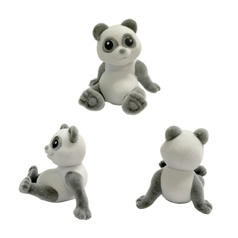 WJ0041 Mini 3D Toy - Panda Flocking Ti o nifẹ si 1