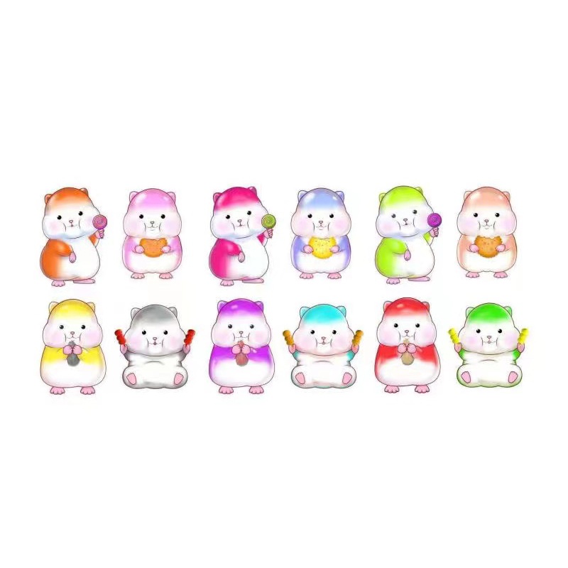 WJ9601-Weijun-Rainbow-Hamster-Plastikowa-zabawkowa figurka 1