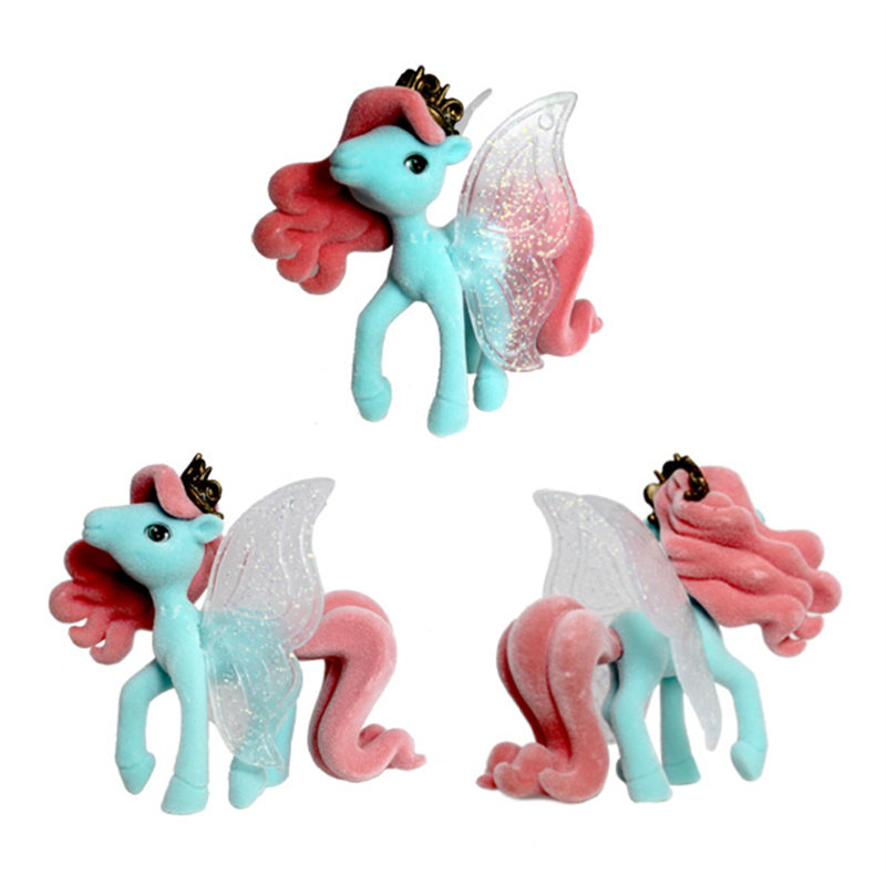 Elegant Butterfly Pony Wearing A Crown Plastic Min16
