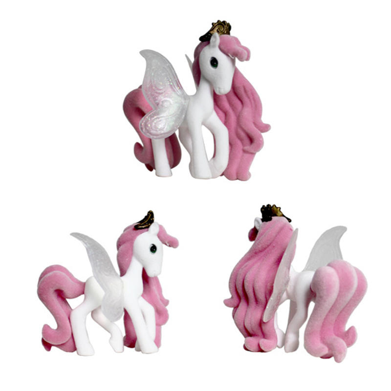 Elegant Butterfly Pony Wearing A Crown Plastic Min4