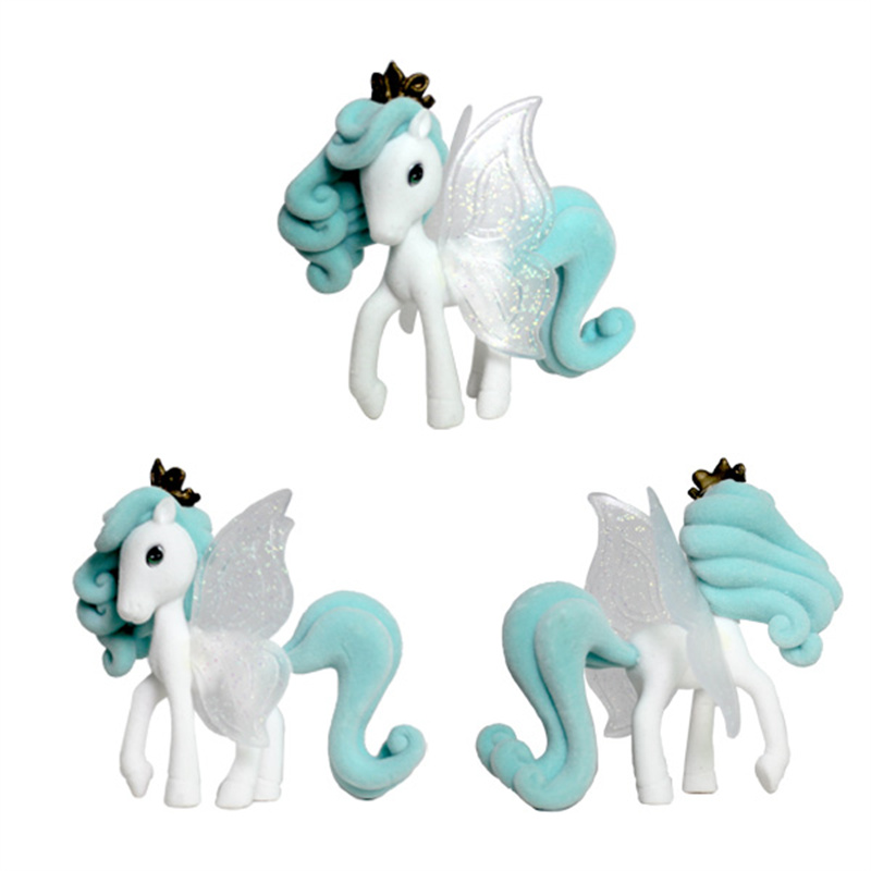 Elegant Butterfly Pony Wearing A Crown Plastic Min9