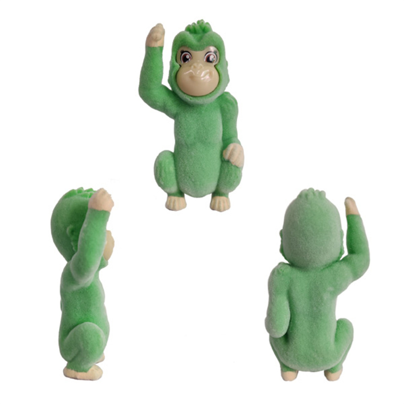 Fuzzy Chimp - Small Plastic Animal Toys WJ0070 Lit3