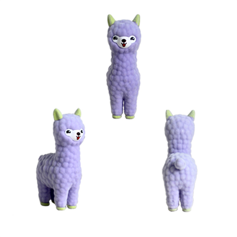 Mini Cartoon Figure Flocked Lama Toy for Blind Bag10