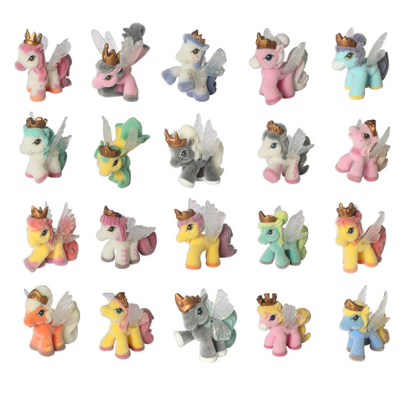 Mini Flocking Pony Figurine WJ2401 for Collection1