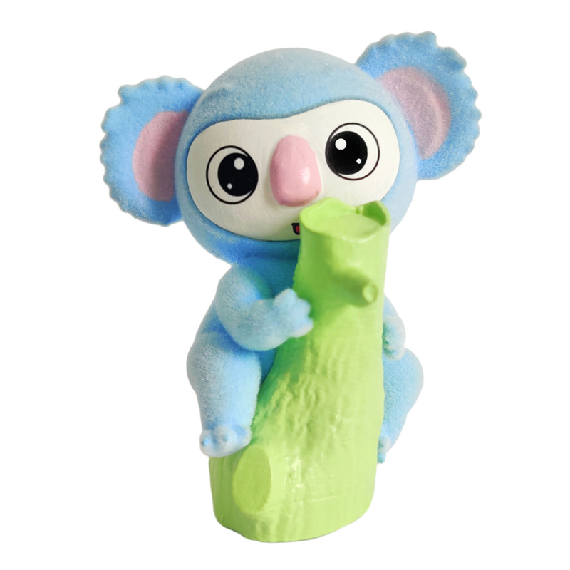 Promotional Flocked Animal Figure Koala Toy for Ke1