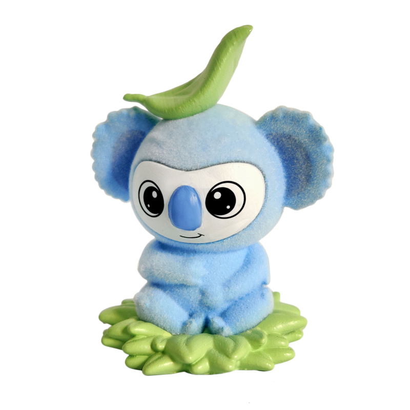 Promotional Flocked Animal Figure Koala Toy for Ke2