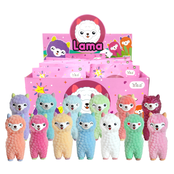 13 Pcs Flocked Mini Cartoon Llama Figure Toy Collection - Image 14