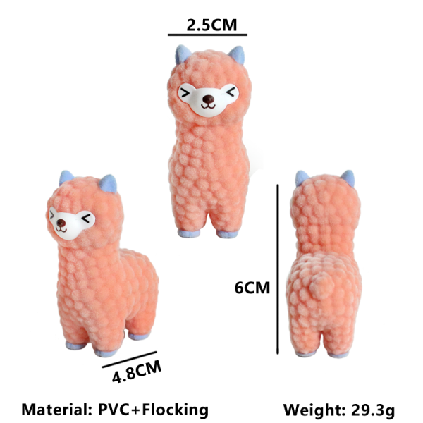 13 Pcs Flocked Mini Cartoon Llama Figure Toy Collection - Image 10