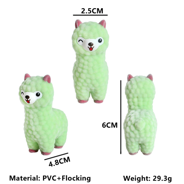 13 Pcs Flocked Mini Cartoon Llama Figure Toy Collection - Image 11