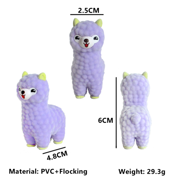 13 Pcs Flocked Mini Cartoon Llama Figure Toy Collection - Image 12