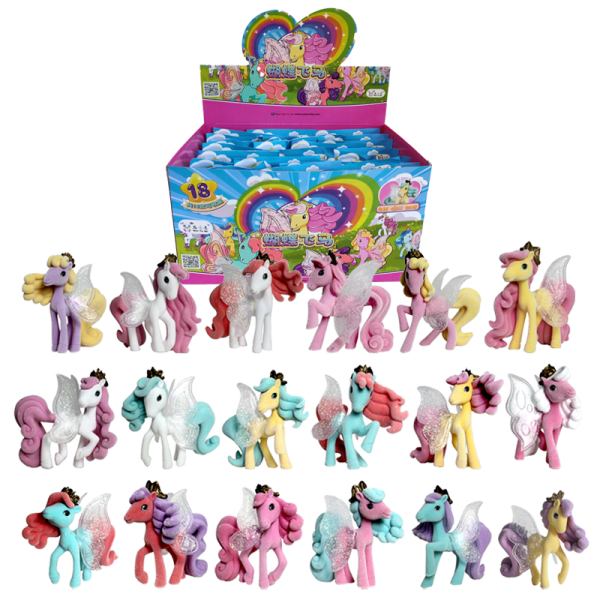 Flocked Plastic Butterfly Pony Figure