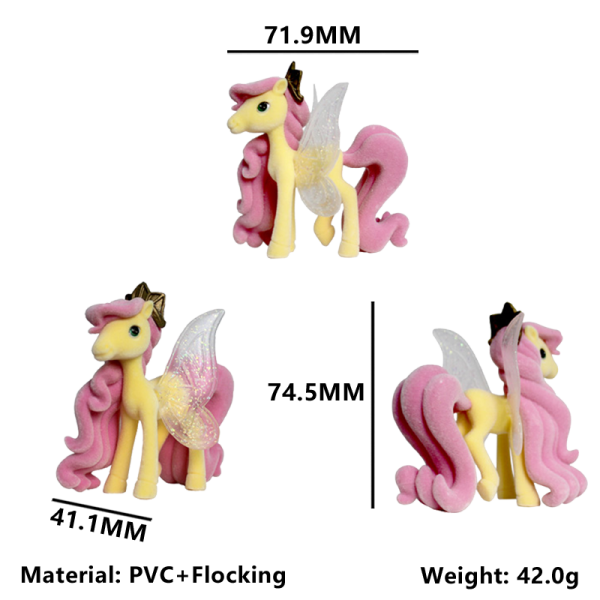18 Pcs Flocked Butterfly Horse Figure Collection - Image 6