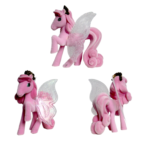 Flocked Plastic Butterfly Pony Figure
