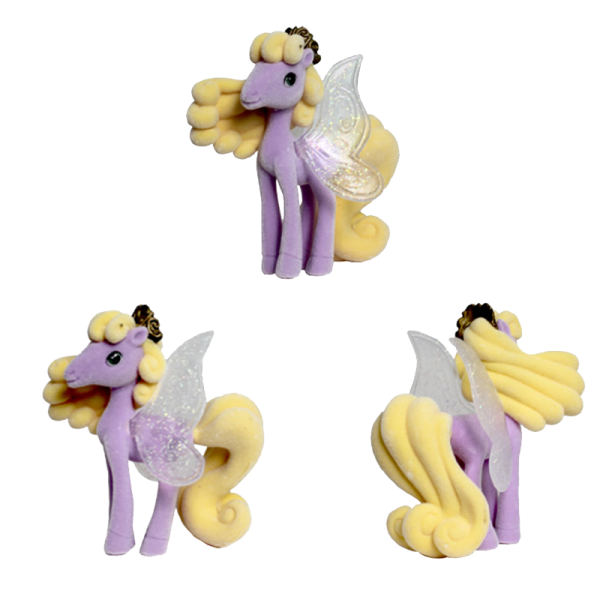 Flocked Plastic Butterfly Pony Figure