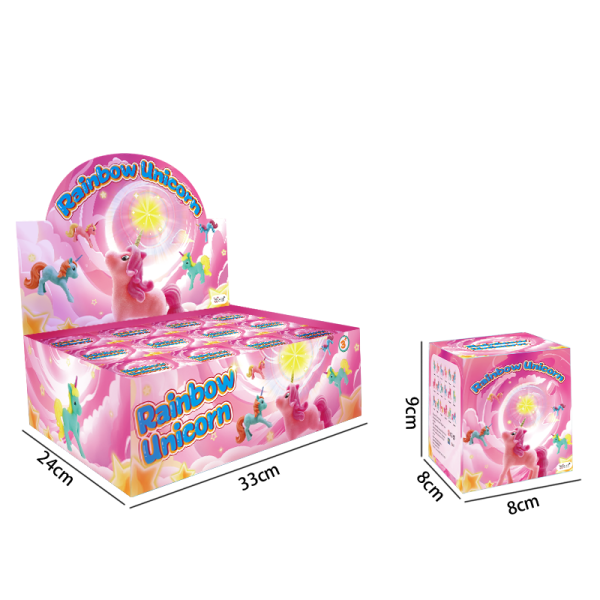Flocked Rainbow Unicorn Figures
