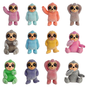 Flocked Sloth Figure Collection