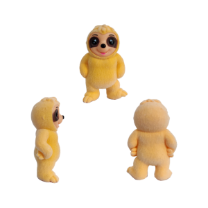 Flocked Sloth Figure