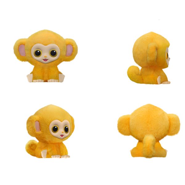 6 Pcs Golden Snub-Nosed Monkey Vinyl Plush Toy Collection - Image 2