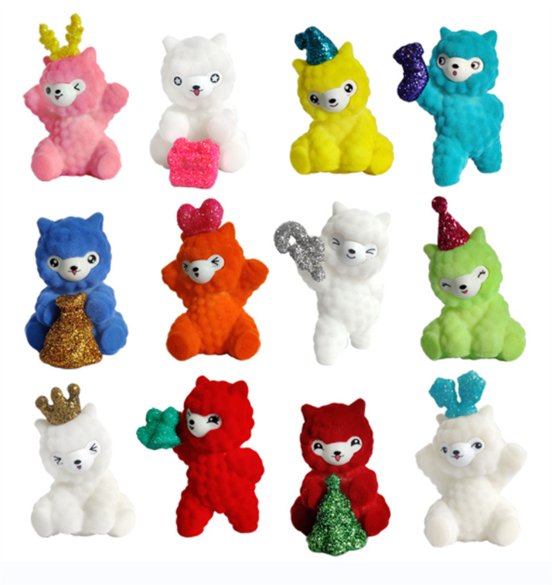 Plastic Christmas Llama collection toys