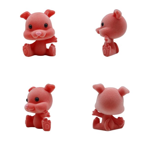 flocked animal figures