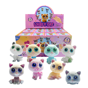 flocked cat figure