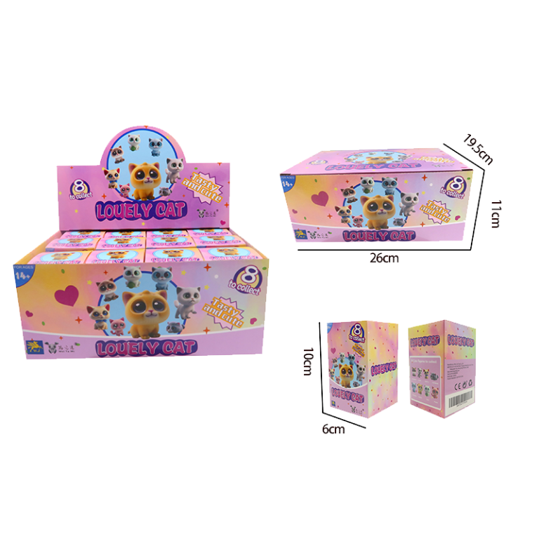 flocked cat figure package