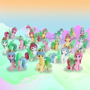 flocked fairy pony figures