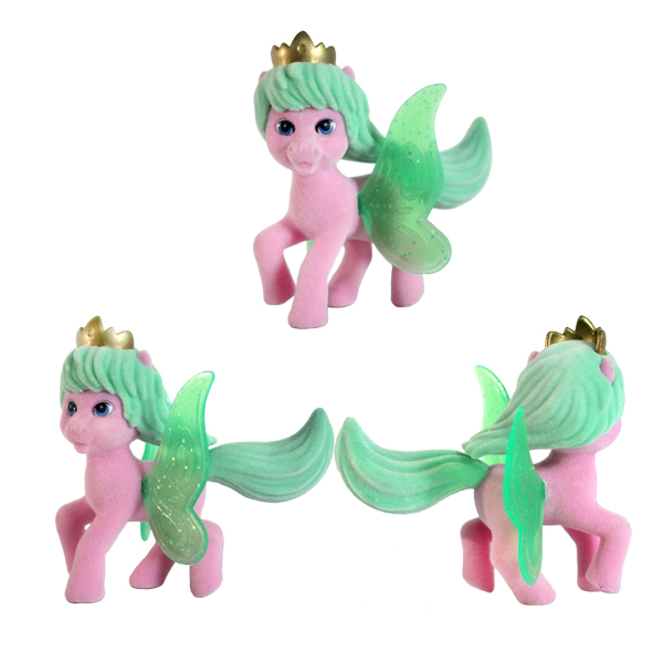 flocked fairy pony figures
