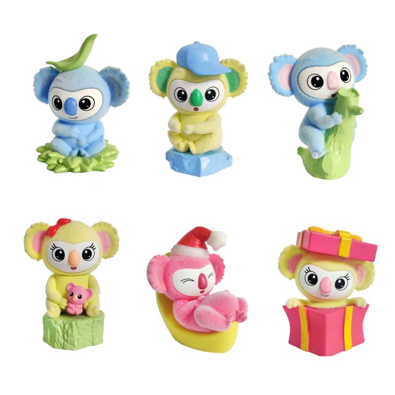 flocked koala figures