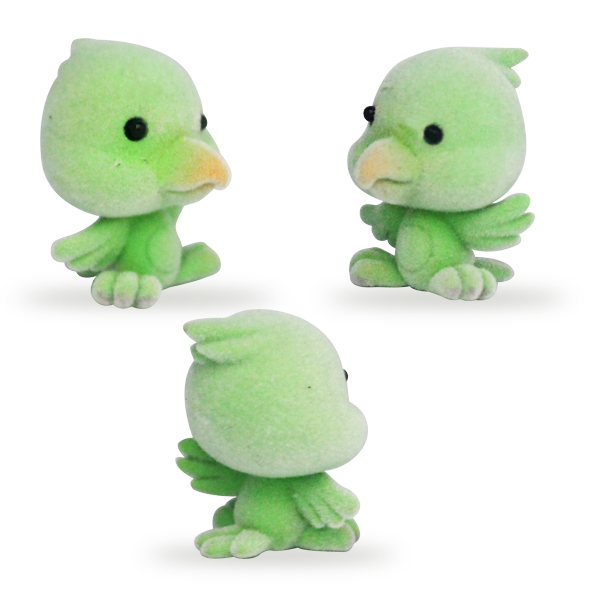 flocked mini animal figures