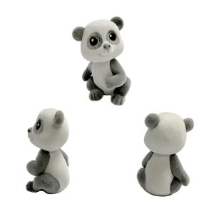 flocked panda figures