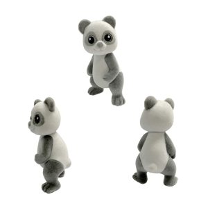 flocked panda figures