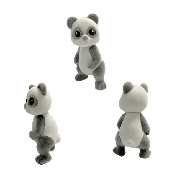 flocked panda figures