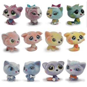 fuzzy bambi eye kitten figures