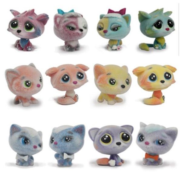fuzzy bambi eye kitten figures