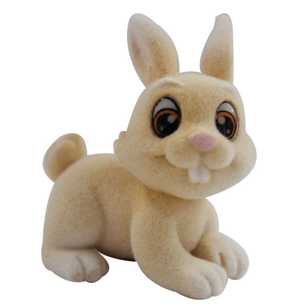 happy flocking rabbit figures