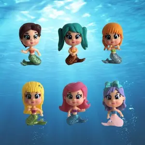 happy mermaid figures