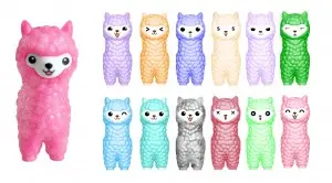 mini llama figure keychain