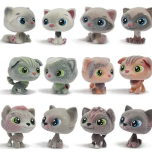 pvc flocking cat figures