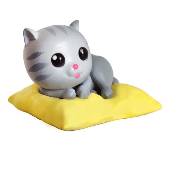 6 Pcs Flocked Cat Toys Cartoon Cat Figure Fuzzy Sweet Cat - Image 5
