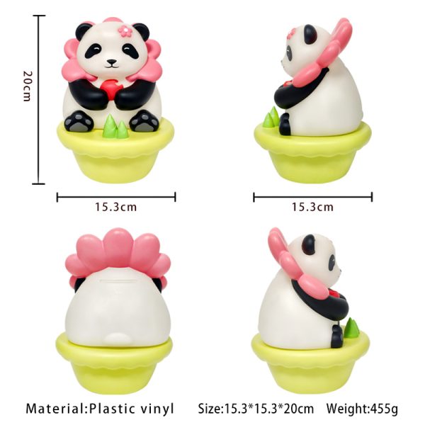 vinyl panda money box yellow