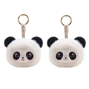 vinyl plush panda keychain