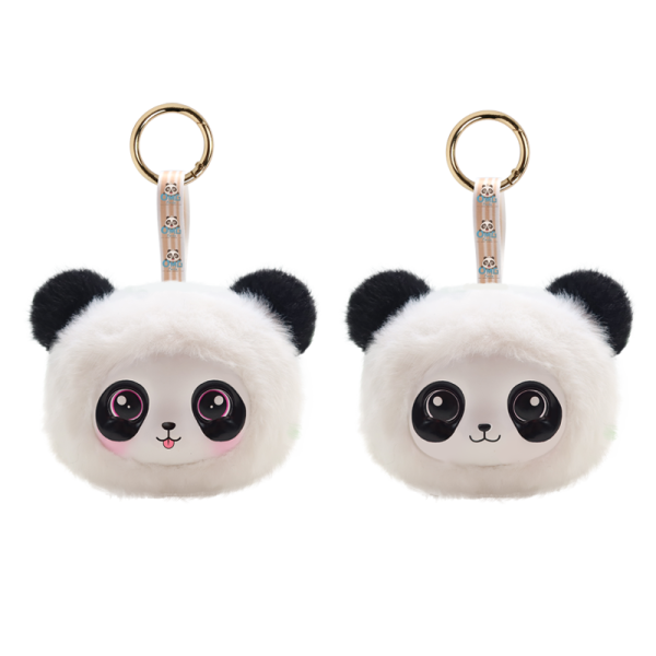 vinyl plush panda keychain